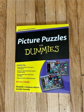 Picture Puzzles For - Yellow and Black Puzzle Book
